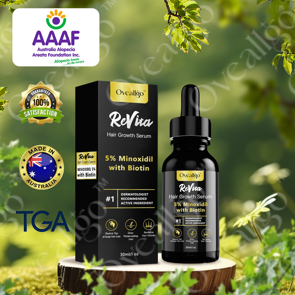 Oveallgo™ ReVita Hair Growth Serum - Minoxidil Topical Solution USP, 5% with Biotin